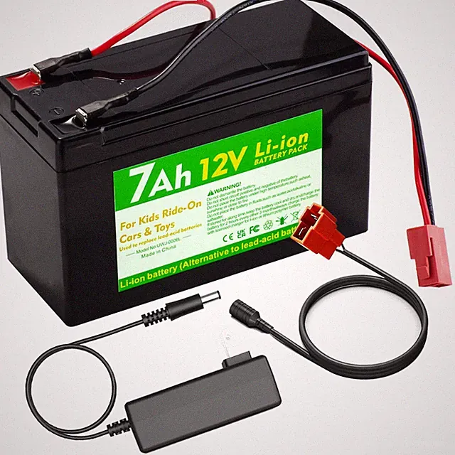 12V 7Ah Lithium-ion Battery Pack & Charger for Kids Ride-on Cars, Toys