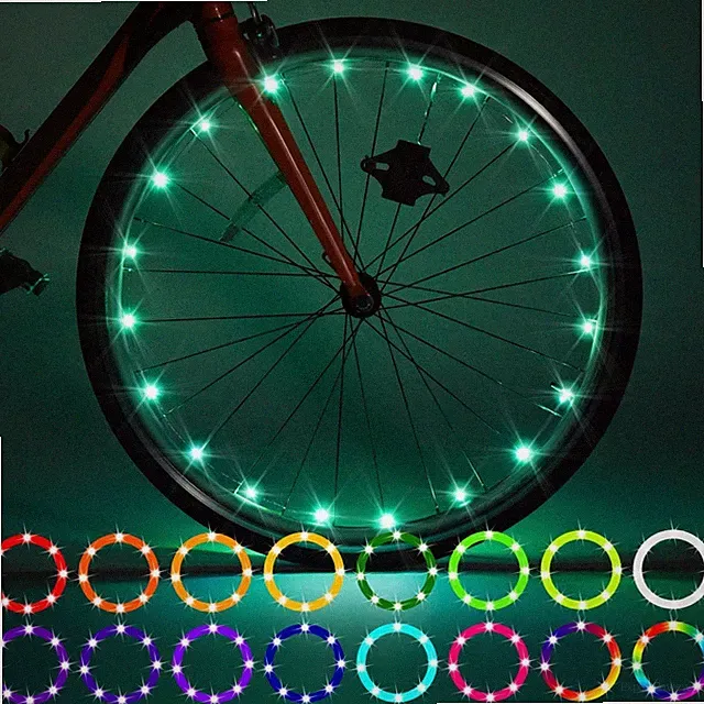2 Pack LED Bike Wheel Light, Bicycle Tire LED Light Remote Control, Wheelchai...