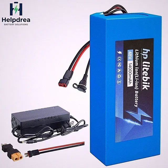 48V 14AH Rechargeable Ebike Battery for 100W-1500W Electric Bike Bicycle Scooter