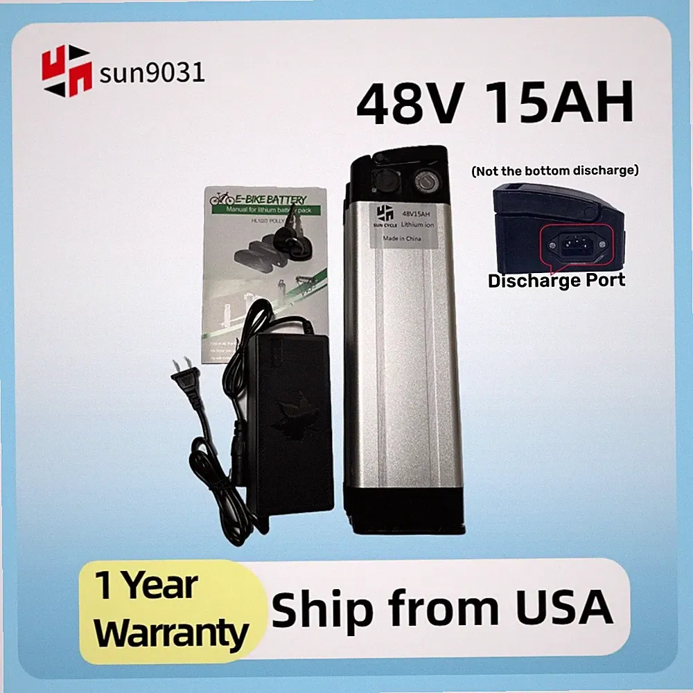 48V 15Ah E-BIKE BATTERY Pack Lithium li-ion BMS Electric Powered Bicycle Vehicle