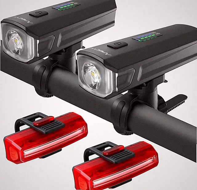 APECYC Bike Lights USB-C Rechargeable Bicycle Front Headlight and Rear Taillight
