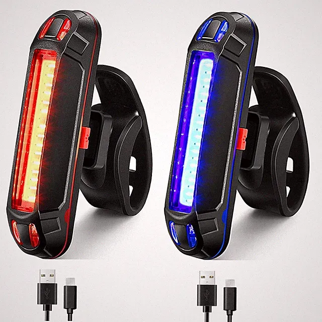 Bike Tail Light Ultra Bright Bicycle Rear Light 2 Pack USB Rechargeable LED