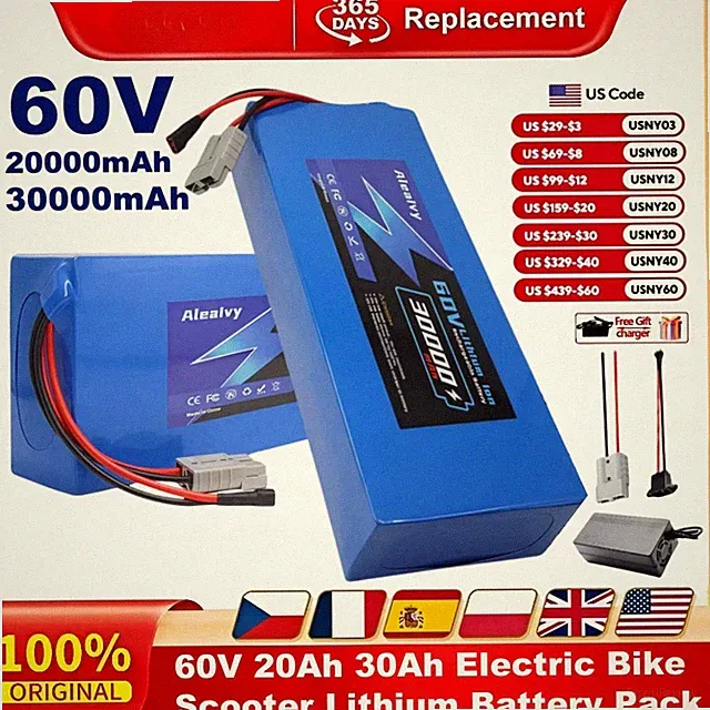 Electric Bike Lithium Battery Pack for High Power Bicycle Scooter Motorcycle New