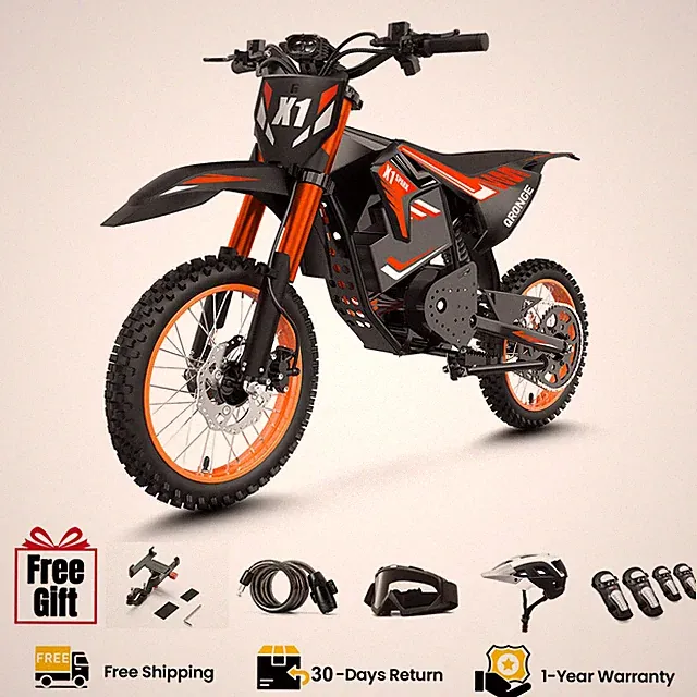 Electric Dirt Bike 4500W Peak Electric Motorcycle 60V 28.8AH 50MPH Gift Pack