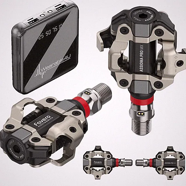 Favero ASSIOMA PRO MX-2 Dual-sided Power Meter Pedals with Power Bank Bundle