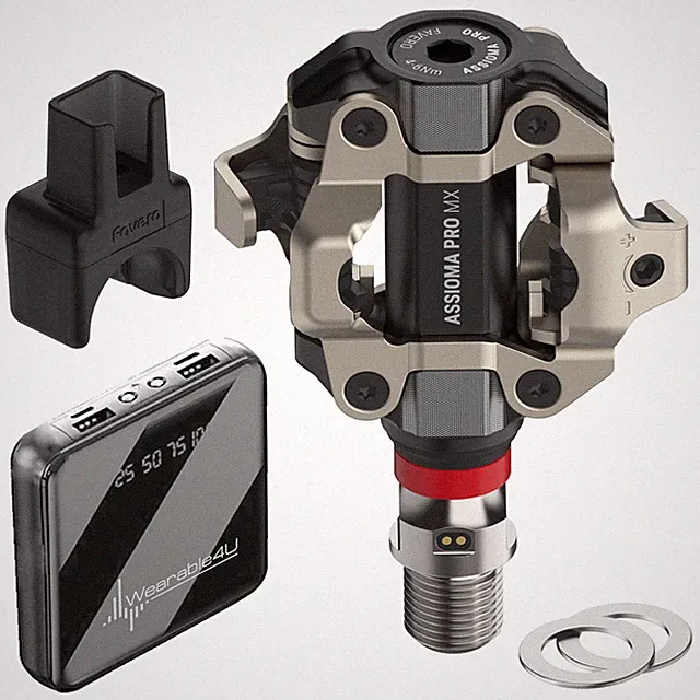 Favero ASSIOMA PRO MX-UP Power Meter Bike Pedals with Power Bank Bundle