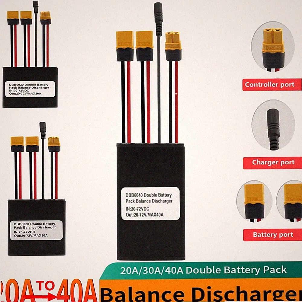 For E-bike 20A/30/40A Dual Battery Pack Balance Dischargeer Converter Adapter
