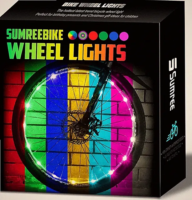 LED Bike Wheel Lights,2-Tire Pack USB Rechargeable Lights Color-Chang