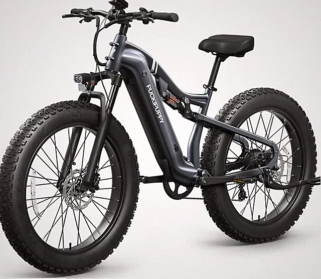 PUCKIPUPPY 1350W Electric Bike 26" Fat Tire Full Suspension Electric Bicycle