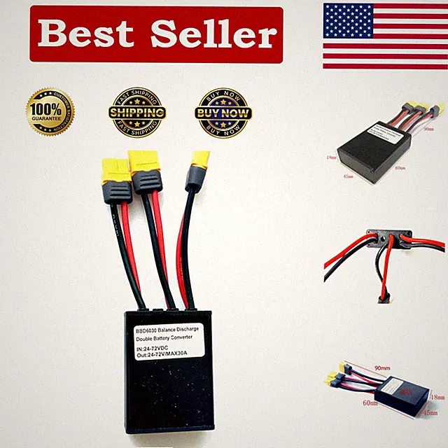 Reliable Double Battery Converter for E-Bike - Suitability for 500W Hub Motors